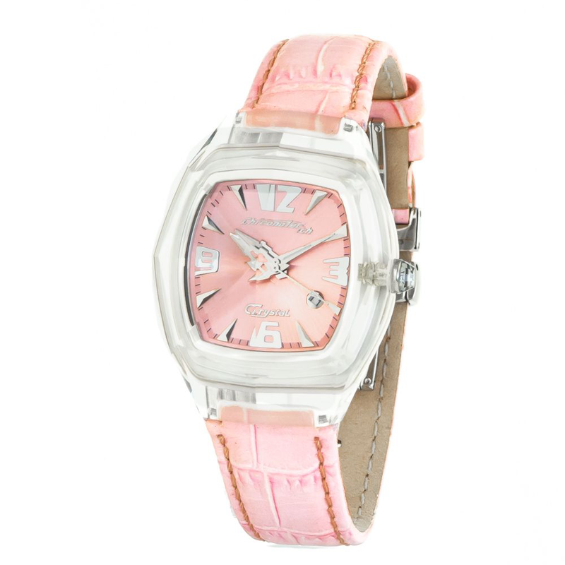 Multicolor leather dress watch-null
