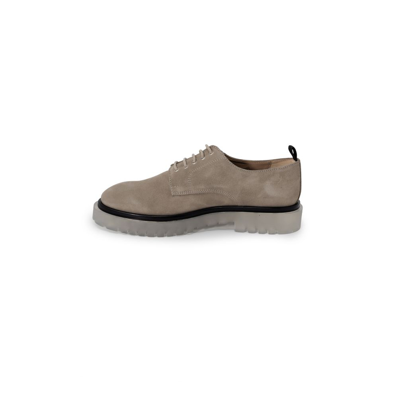 Beige polyethylene oxfords and derbies-null