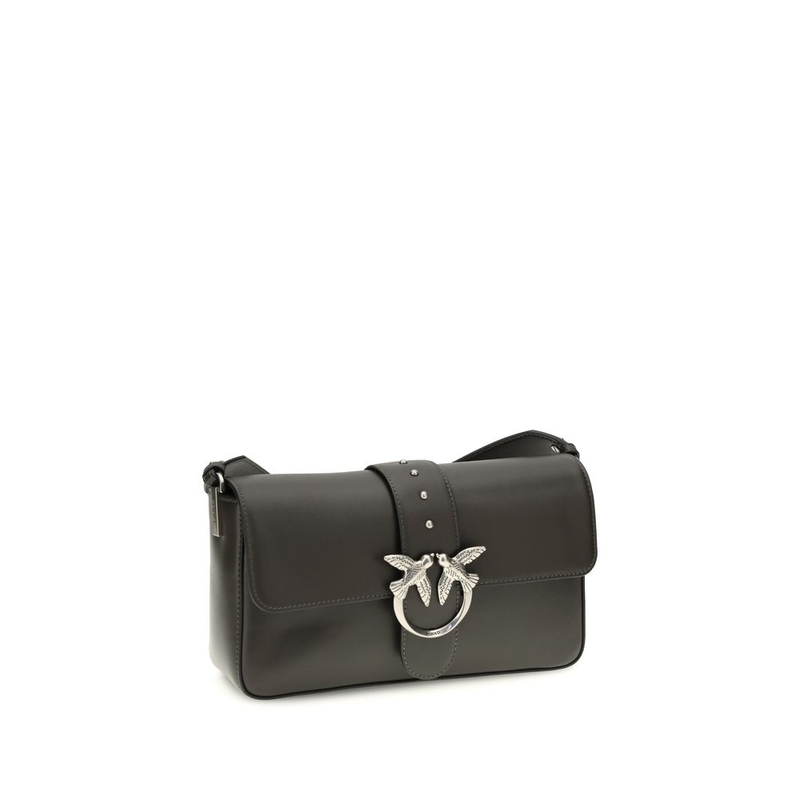 Bicolor leather shoulder bag-null