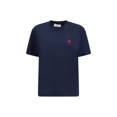 Blue cotton t-shirt, Blue, medium