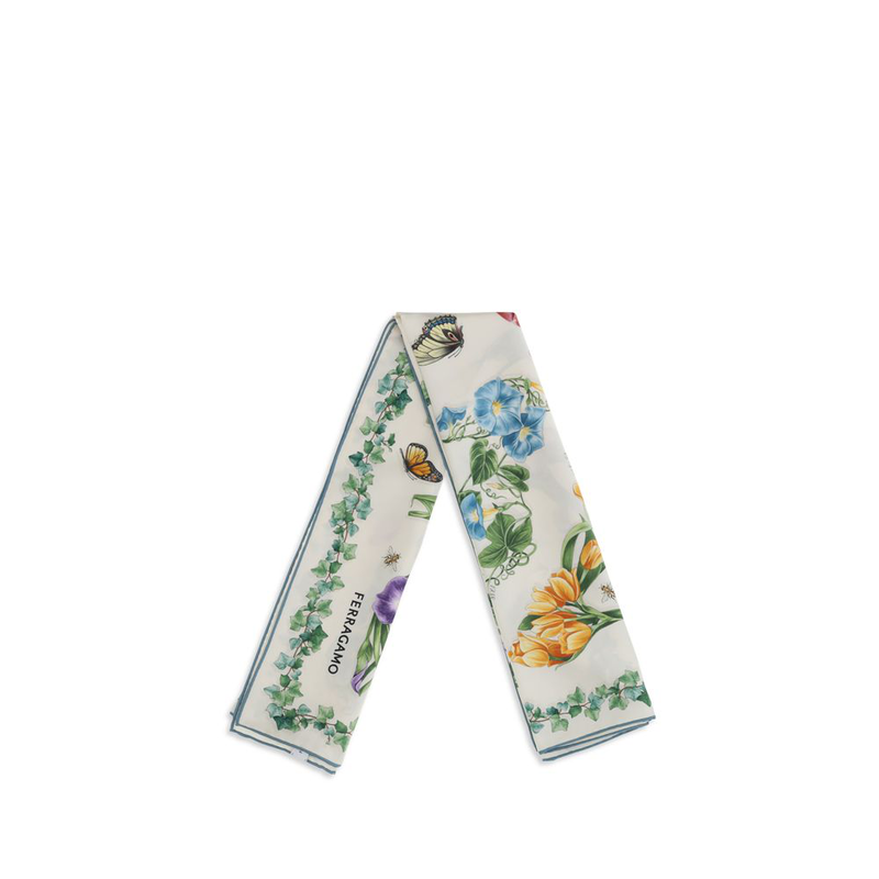 Multicolor silk scarf-null