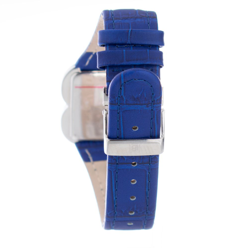 Purple leather dress watch-null