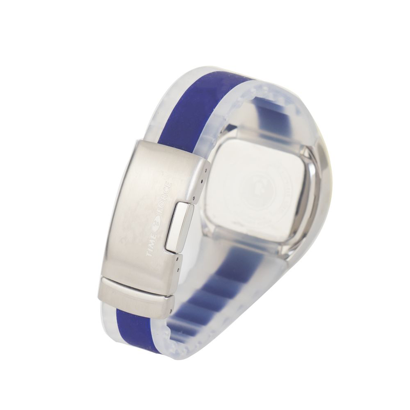 Blue rubber sport watch-null