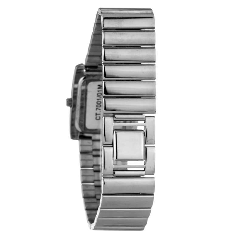 Silver stainless steel dress watch-null