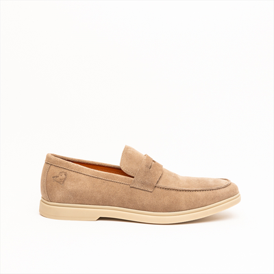 Boston sport club premium moccasins with penny strap, Beige, medium