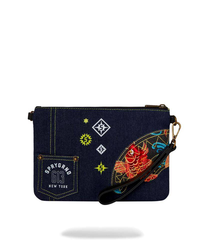 Sprayground evisu style crossover clutch-null