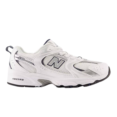 New balance 530 pre-school sneakers, White / Silver, medium