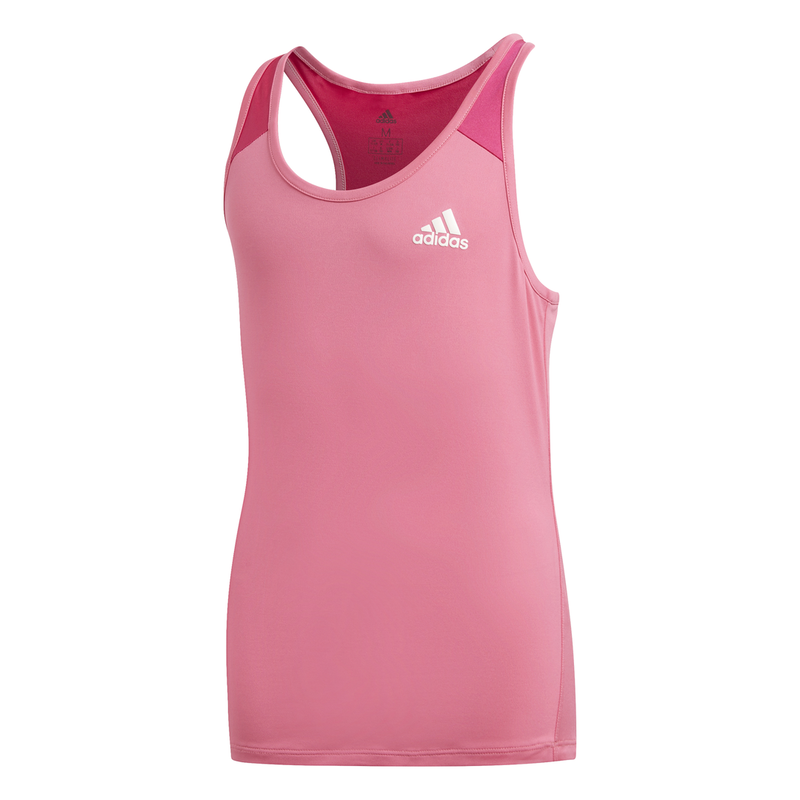 Adidas kids girls training logo tank top pink dv2754-null