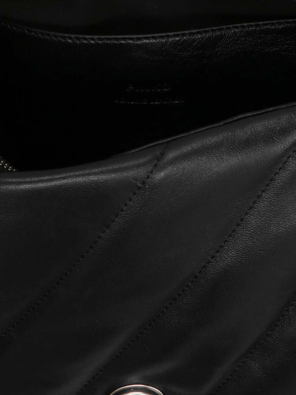 Black lamb leather crossbody bag-null