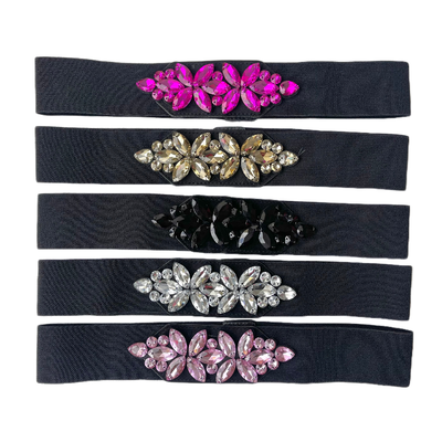 Crystal accent elastic belt
