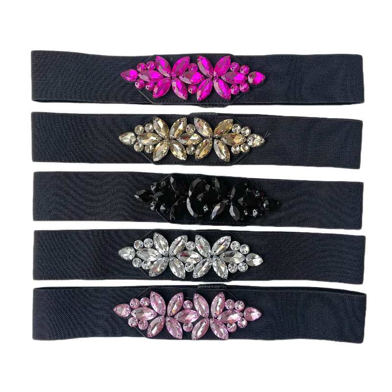 Crystal accent elastic belt image number null
