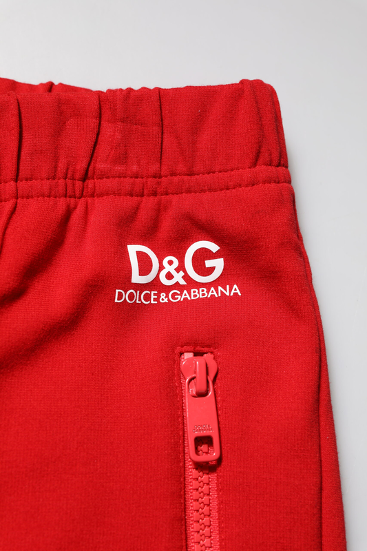 Red viscose logo jogger men sweatpants pants-null