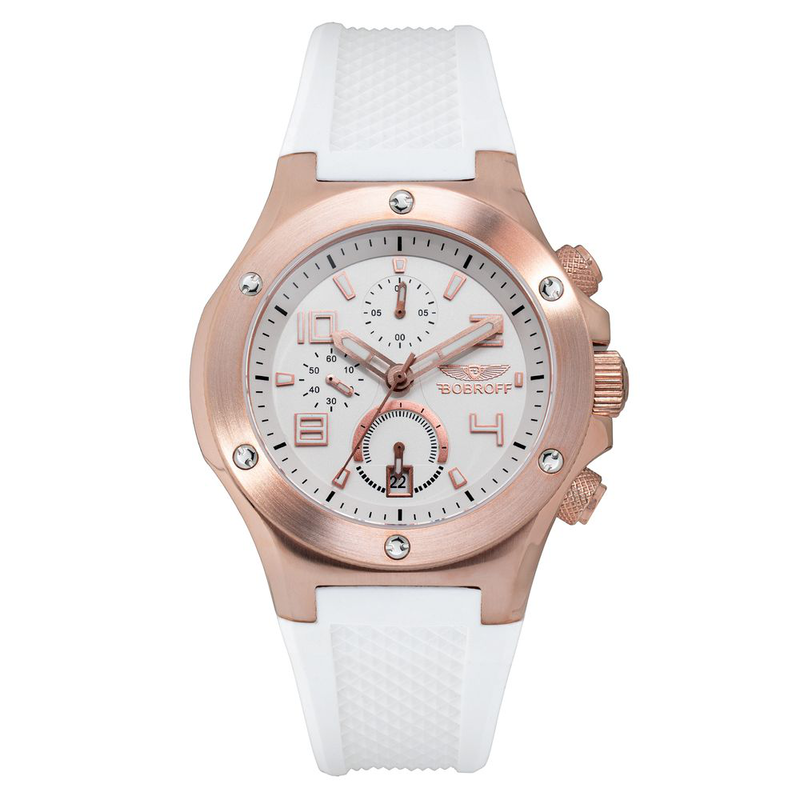 White rubber bracelet watch-null