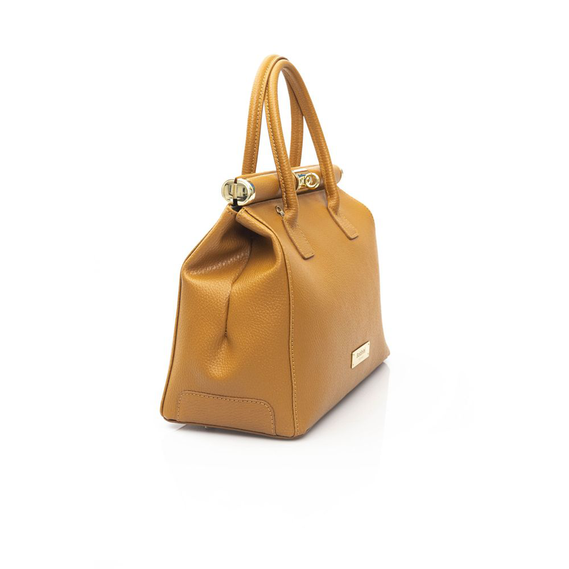 Brown leather women shoulder bag-null