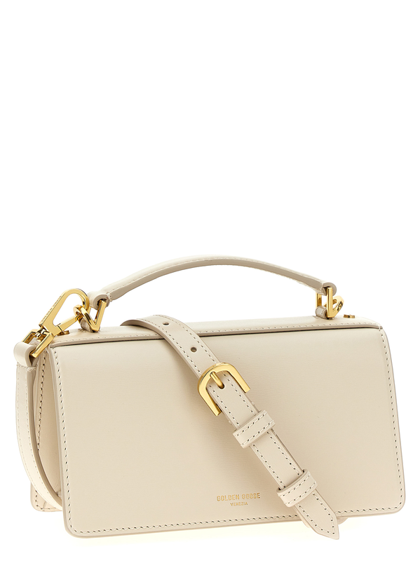 White cowhide handbag-null