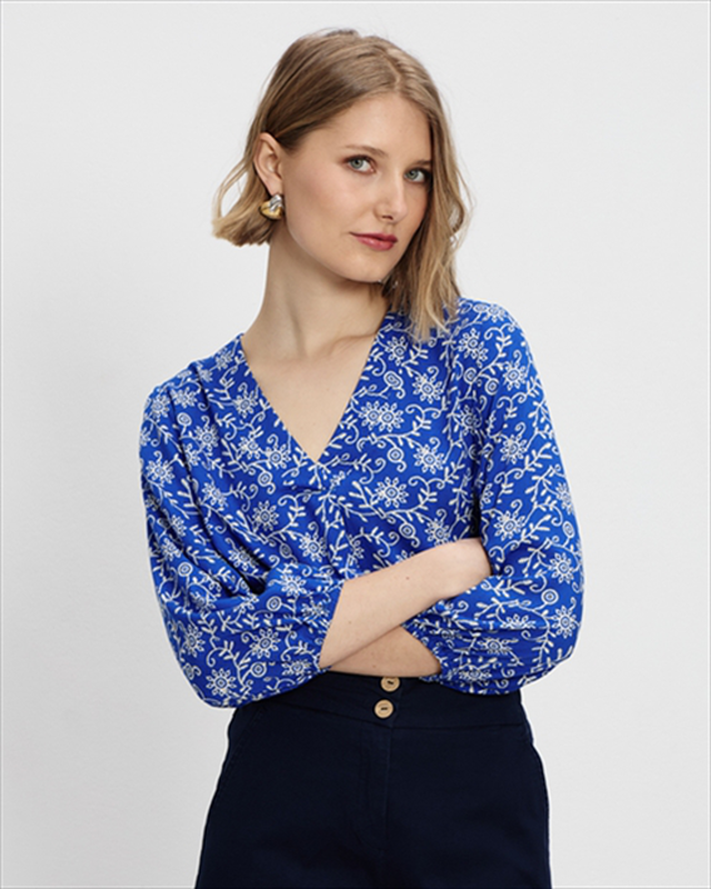 Blouse flower print-null