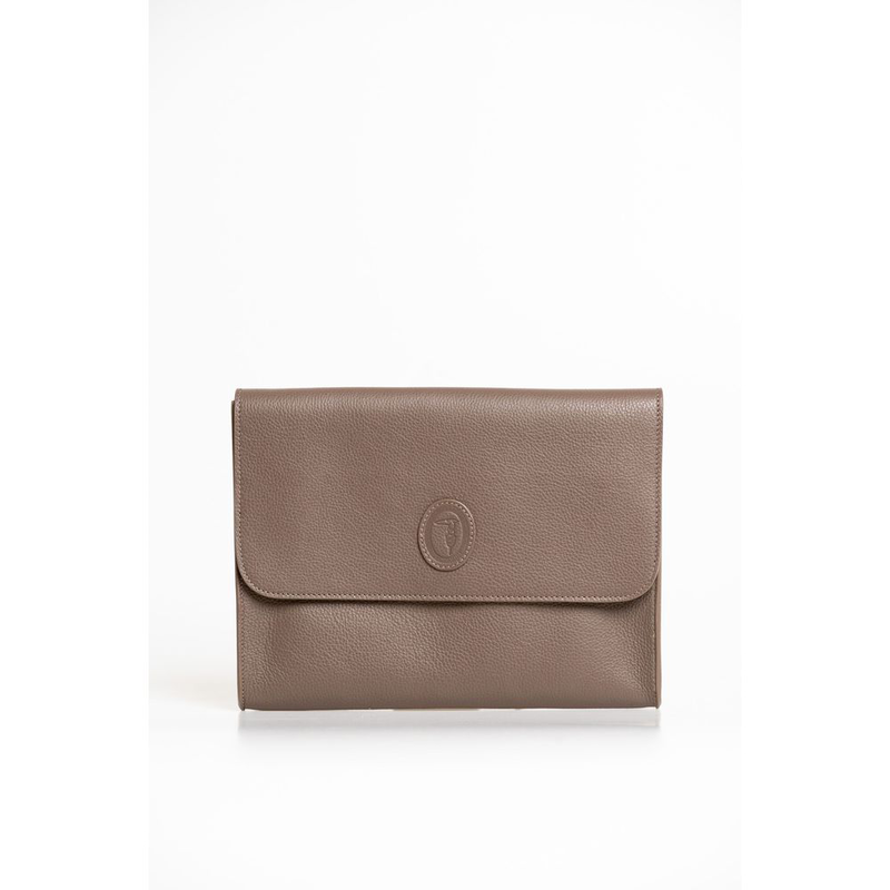 Brown polyester men clutch-null