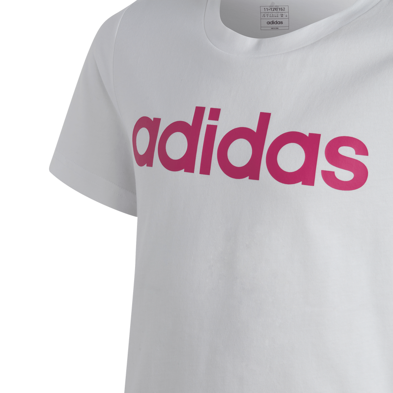 Adidas girls essentials linear logo cotton slim fit t-shirt-null