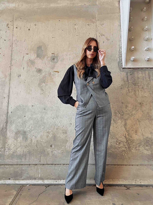 Trouser lurex stripes