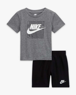 Nike kids b nsw club ssnl short set, Black, medium