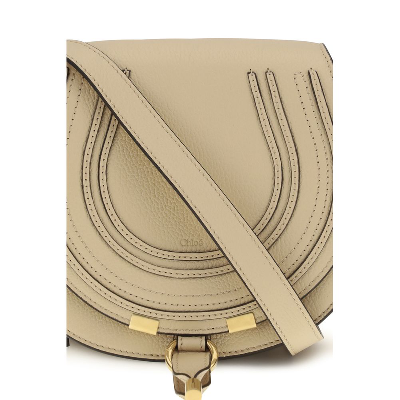 Beige calf leather bos taurus shoulder bag-null