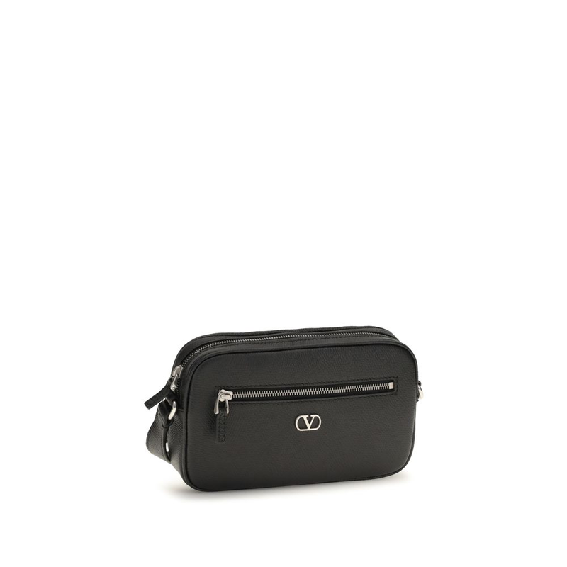 Black calf leather bos taurus shoulder bag-null