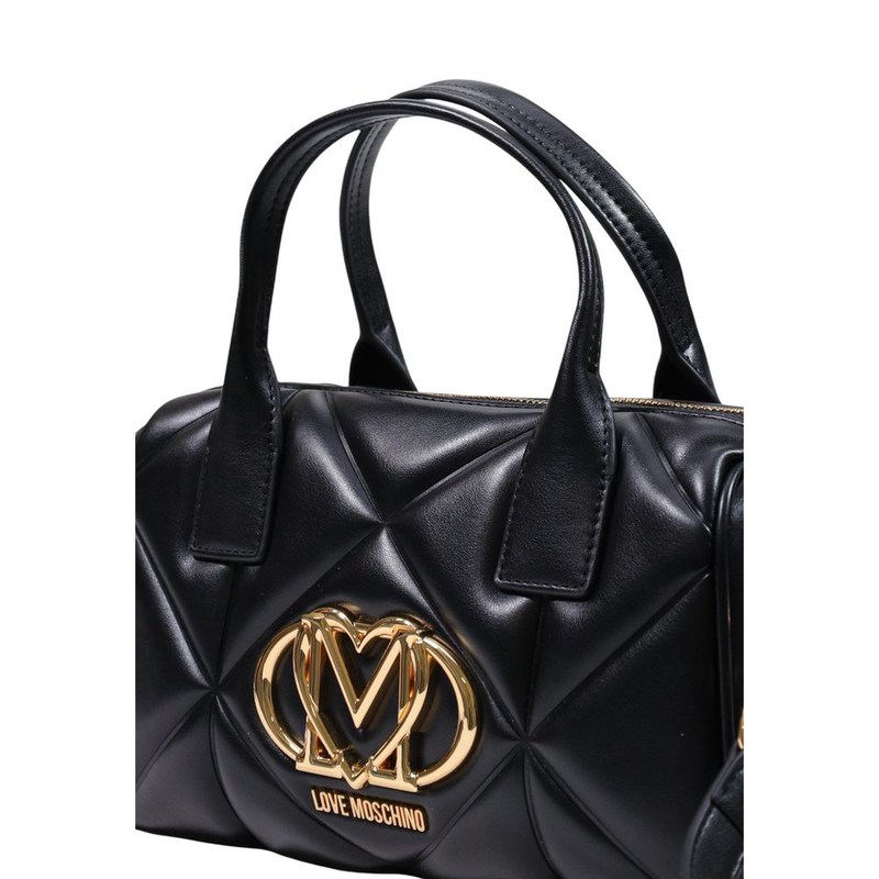 Black polyethylene handbag-null