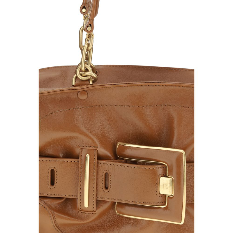 Brown calf leather bos taurus handbag-null