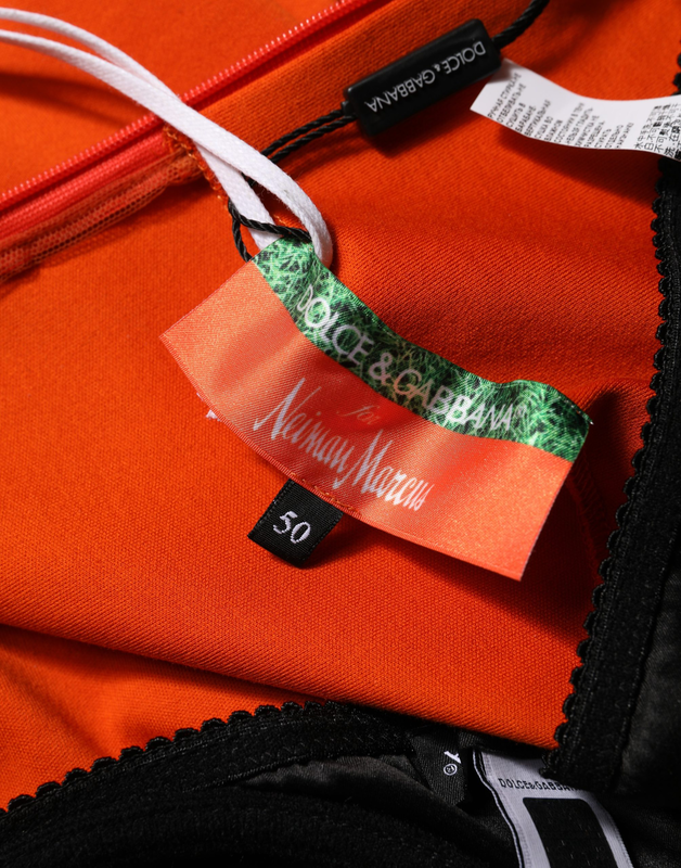 Orange cotton superbowl football inspired mini dress-null