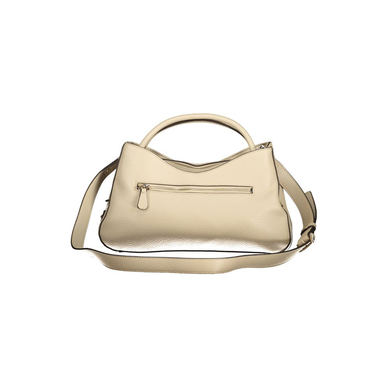 Beige polyurethane women handbag-null