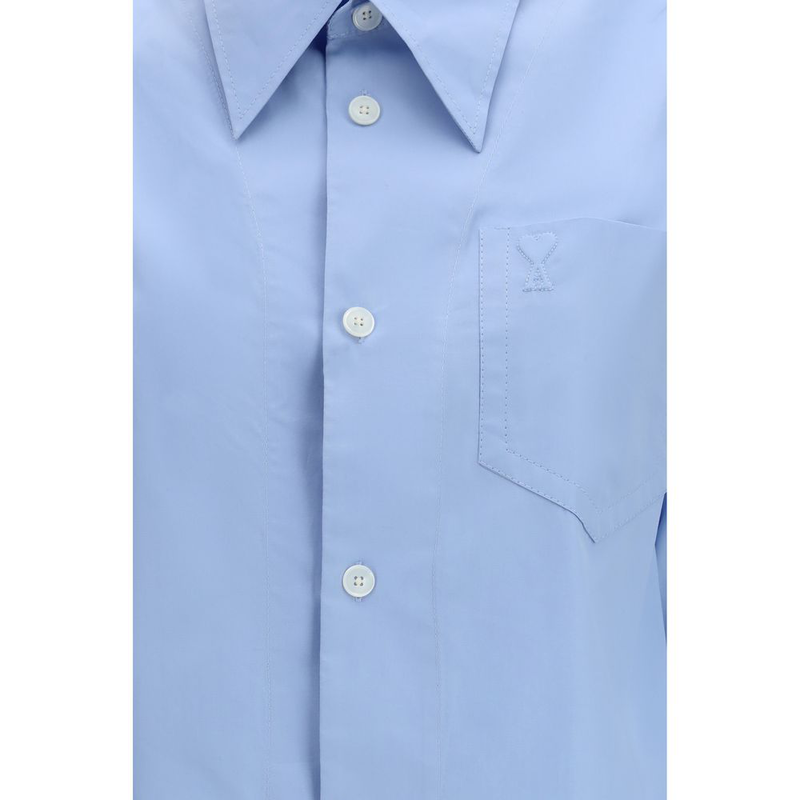 Blue cotton dress shirt-null