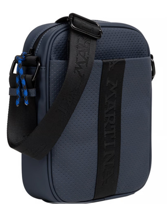 La martina cross body bag black , grey and blue 50%, Blue, medium