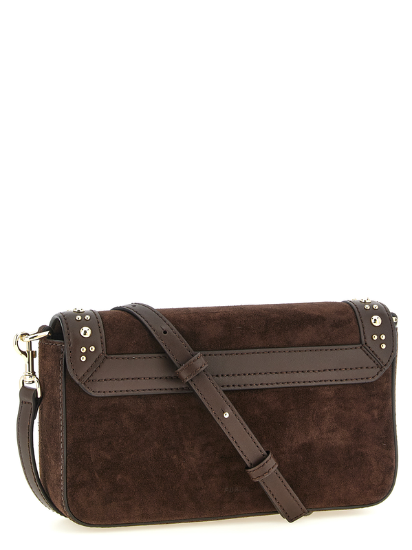 Brown calfskin crossbody bag-null