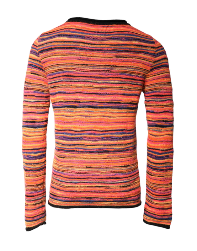 Multicolor wool dglogo knit pullover sweater-null