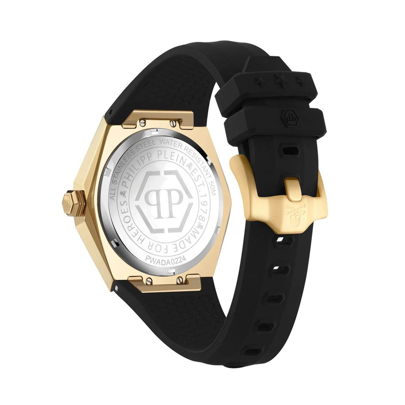 Black synthetic dress watch-null
