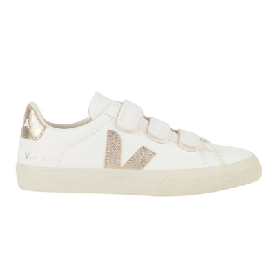 Veja recife chrome-free leather wmns, White / Gold, medium