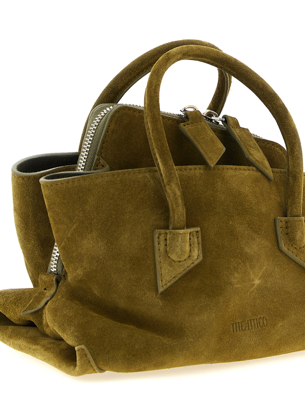 Bicolor bovine leather handbag-null