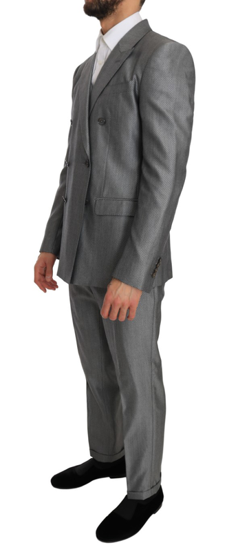 Black stretch crystal bee slim fit suit-null
