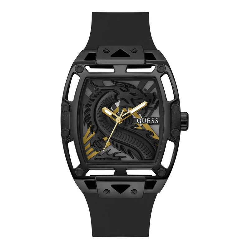 Black synthetic dress watch-null