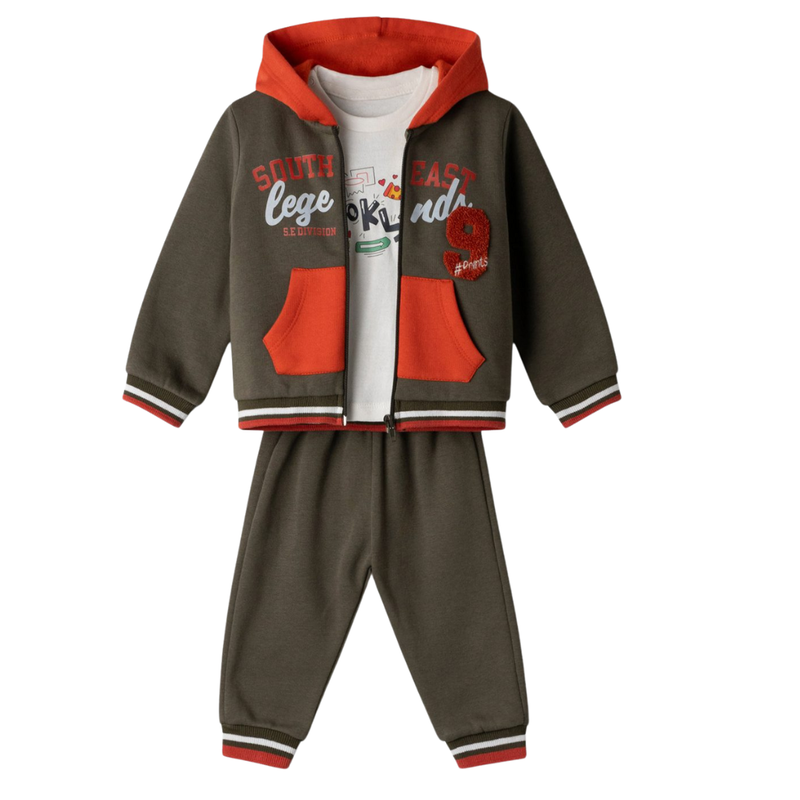 Hashtag for boys infant baby boy tracksuit set khaki 243626-kh-null