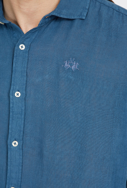 La martina man linen shirt vmc007 image number null
