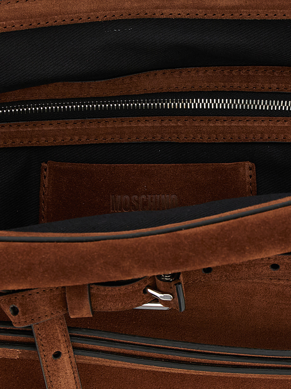 Brown calfskin clutch bag-null