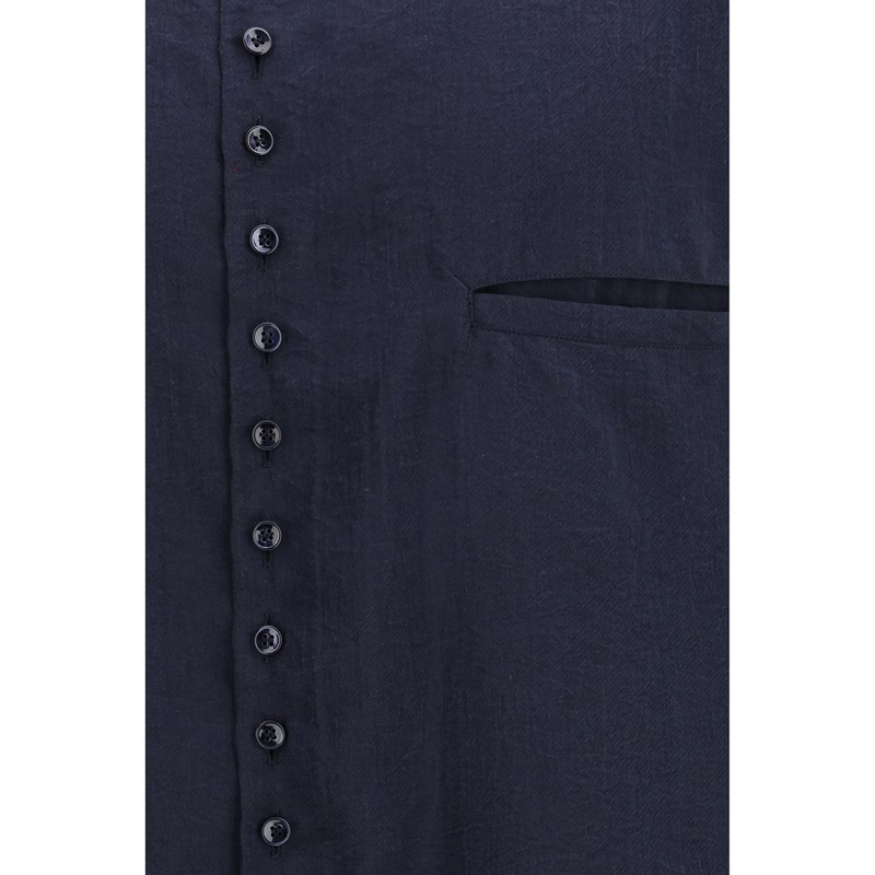 Blue silk dress shirt-null