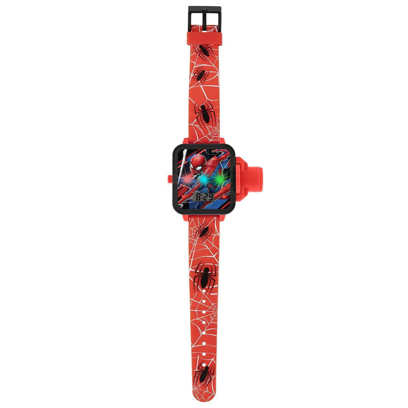 Disney marvel spiderman red strap projection watch image number null