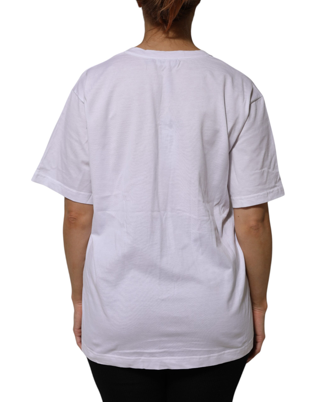 White cotton short sleeves v-neck t-shirt-null