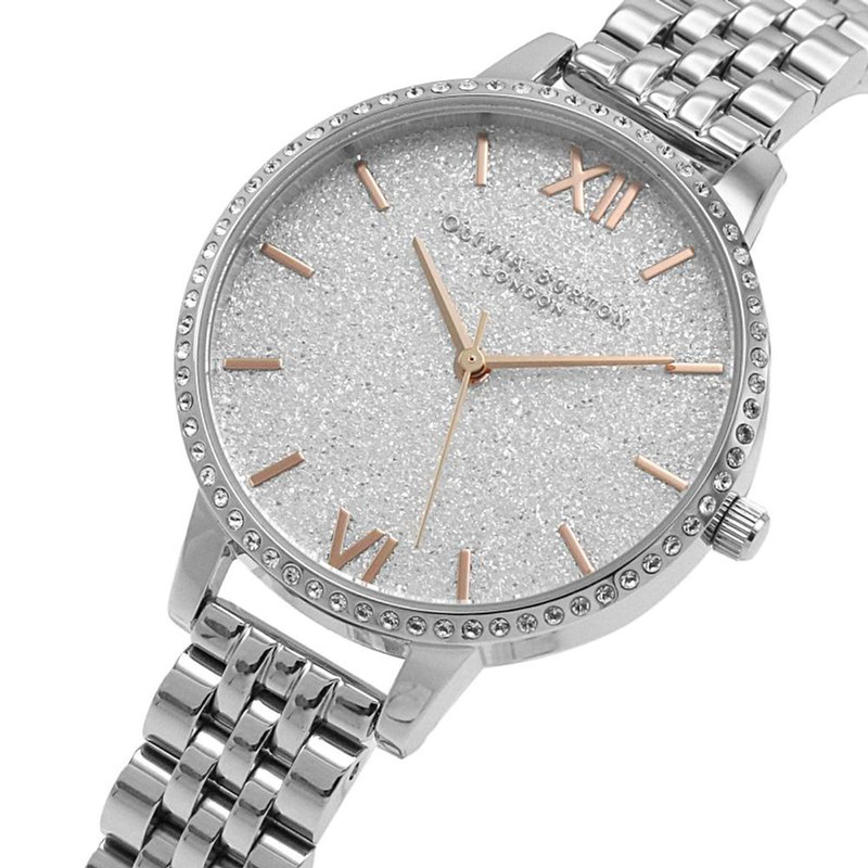 Silver stainless steel dress watch-null