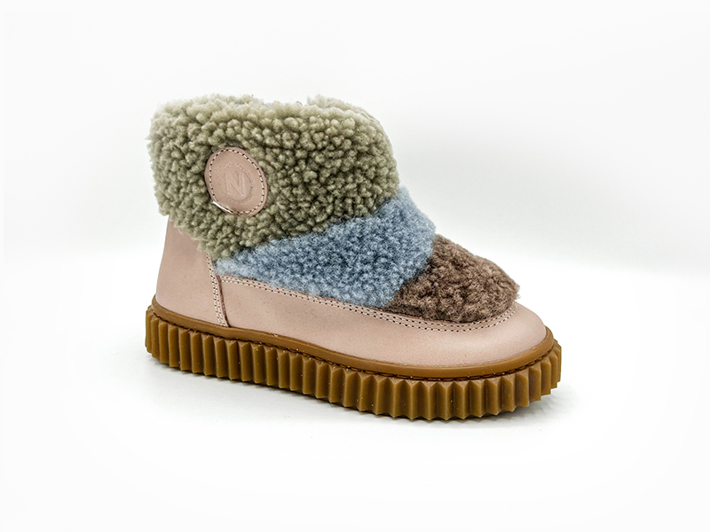 Product image: Naturino grelly leather and wool ankle boots, pink nat18n-null