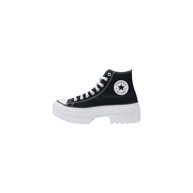 Black fabric chunky sneakers-null