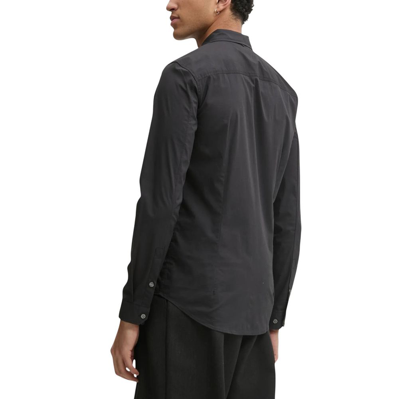 Black cotton dress shirt-null