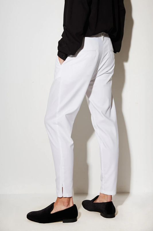 Stefan metal buckle belted trousers image number null